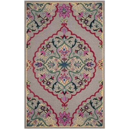 Safavieh 7 x 7 ft. TraditionalBellagio Hand Tufted Area RugDark Grey & Multi BLG605D-7R